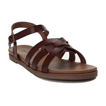 Yoki Doreen-09 Women's Slingback Flat Sandals
