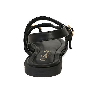 Yoki Isabel Women's Toe Strap Flat Sandals
