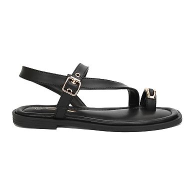 Yoki Isabel Women's Toe Strap Flat Sandals