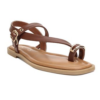 Yoki Isabel Women's Toe Strap Flat Sandals