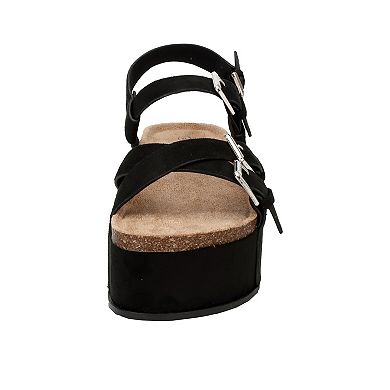 Yoki Camila-44 Women's Strappy Buckle Platform Sandals