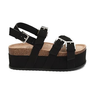 Yoki Camila-44 Women's Strappy Buckle Platform Sandals