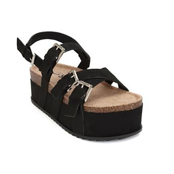 Yoki Camila-44 Women's Strappy Buckle Platform Sandals