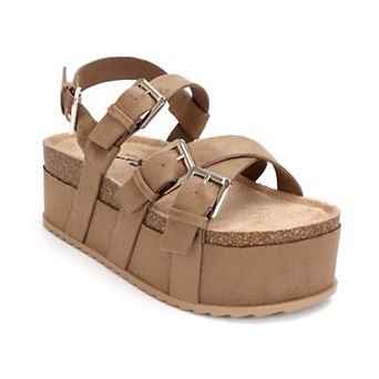 Yoki Camila-44 Women's Strappy Buckle Platform Sandals