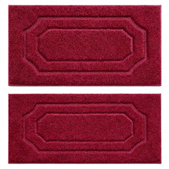 Pink Bathroom Rugs Absorbent Microfiber Bath Mat Non Slip Machine Washable