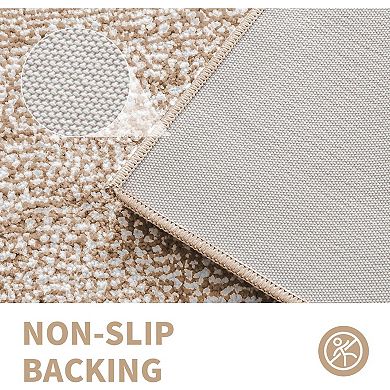 Plaid Bath Mat Non-Slip Water Absorbent Microfiber Plush Bathroom Rug Soft Furry Washable TPE