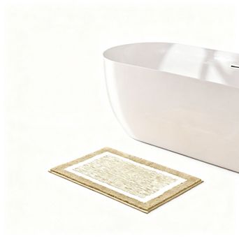 Plaid Bath Mat Non-Slip Water Absorbent Microfiber Plush Bathroom Rug Soft Furry Washable TPE