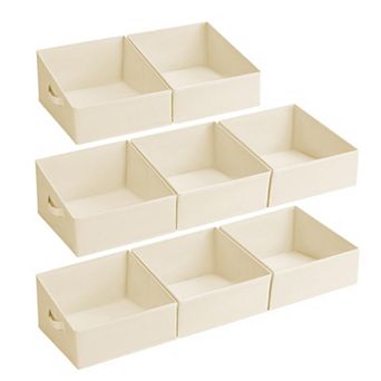 Closet Storage Bins Fabric Baskets Collapsible Organizers Handles Shelves Cubes Toys Towels Clothes