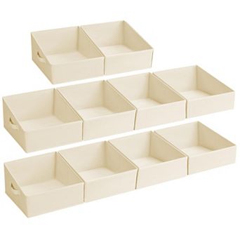 Closet Storage Bins Fabric Baskets Collapsible Organizers Handles Shelves Cubes Toys Towels Clothes