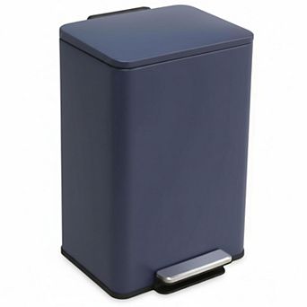 Stainless Steel Step Trash Can Quiet Close Smudge Resistant Built In Filter