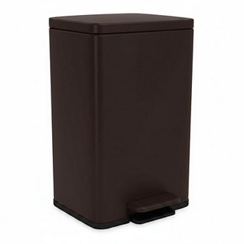 Stainless Steel Step Trash Can Quiet Close Smudge Resistant Built In Filter