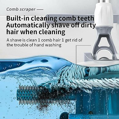 Spin Mop Bucket Deluxe 360 Spinning Floor Cleaning System 6 Refills 62" Handle 4 Wheels