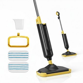 Steam Mop 30s Fast Heating 100°C 330ml Tank 180° Head 2 Washable Pads All Floors Carpet