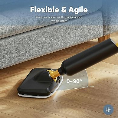 Steam Mop 30s Fast Heating 100°C 330ml Tank 180° Head 2 Washable Pads All Floors Carpet