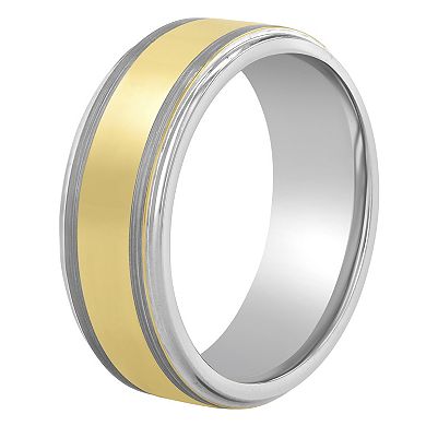 Steel Nation Men's Two Tone Tungsten Ring
