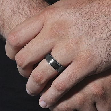 Steel Nation Men's Tungsten Satin Band Ring