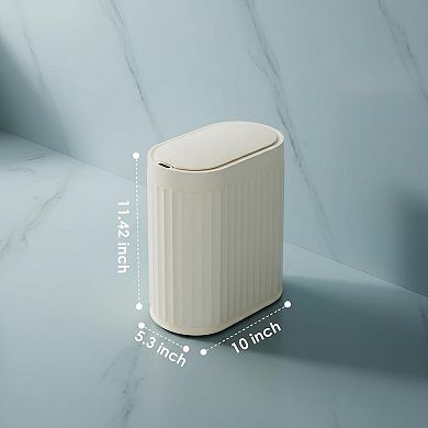 Motion Sensor Trash Can 2 Gal Automatic Lid IPX5 Waterproof Wastebasket Bathroom Kitchen Office