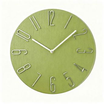 Silent Wall Clock 12 Inch ABS Plastic Large Numbers Battery Powered Modern for Office Home Decor