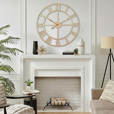 Silent Non Ticking Wall Clock Large Roman Numeral Modern Farmhouse Decorative