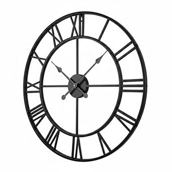 Silent Non Ticking Wall Clock Large Roman Numeral Modern Farmhouse Decorative