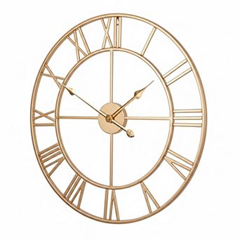 Silent Non Ticking Wall Clock Large Roman Numeral Modern Farmhouse Decorative