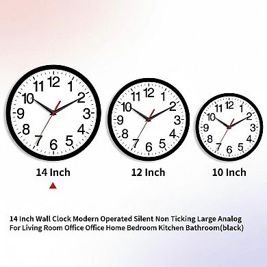 Modern Silent Non-Ticking Large Analog Wall Clock for Living Room Office Home Bedroom Kitchen