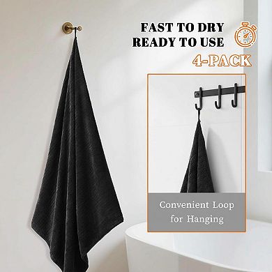 Extra Large Microfiber Bath Towels Set Thick Absorbent Quick Dry Soft Multi Use