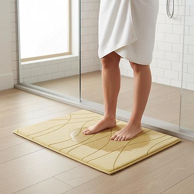Memory Foam Bathroom Rug Set 5 Piece Ultra Absorbent Non Slip Machine Washable Dry Quickly