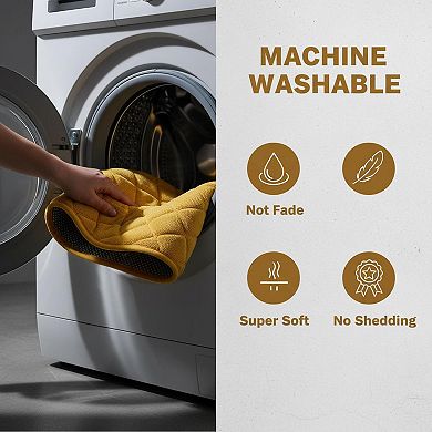 Memory Foam Bathroom Rug Set 5 Piece Ultra Absorbent Non Slip Machine Washable Dry Quickly