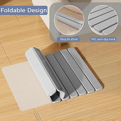 Foldable Stone Bath Mat Quick Dry Super Absorbent Non Slip Diatomaceous Earth Multi Use