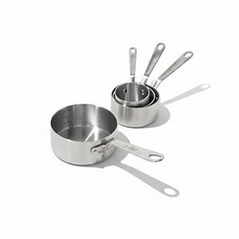 Stainless Steel Measuring Cup Set Stackable Dishwasher Safe 4 Sizes