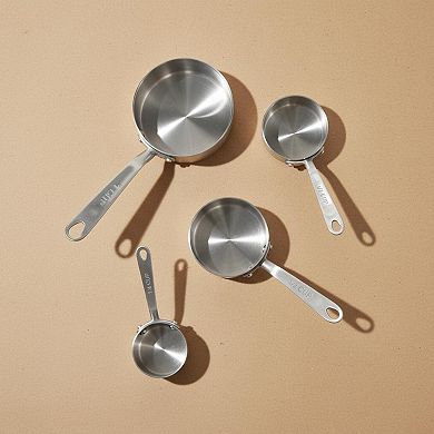 Stainless Steel Measuring Cup Set Stackable Dishwasher Safe 4 Sizes