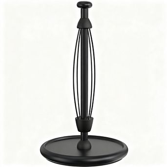 Wooden Countertop Paper Towel Holder Weighted Base One-Handed Damping EVA Non Slip Pad Kitchen