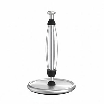 Wooden Countertop Paper Towel Holder Weighted Base One-Handed Damping EVA Non Slip Pad Kitchen