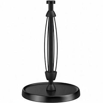 Stainless Steel Countertop Paper Towel Holder  One Hand Tear, Weighted Base, Ratchet Mechanism