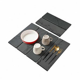 Large Stone Dish Drying Mat Quick Dry Super Absorbent Collapsible Diatomaceous Earth Kitchen Mat