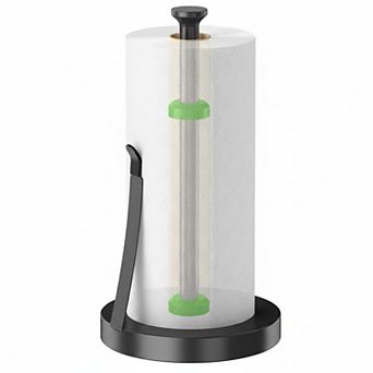 Stainless Steel Paper Towel Holder One Hand Tear Non Slip Base Kitchen Bathroom