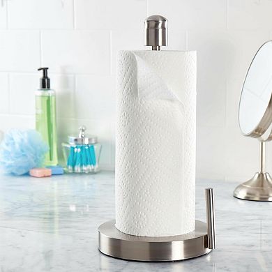 Perfect Tear Paper Towel Holder Standing Aluminum Universal Roll Size Easy Tear