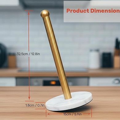 Heavy Weighted Paper Towel Holder One-Handed, Sturdy Base, Easy Assemble Fits Standard Mega