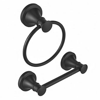 Stainless Steel Toilet Paper Holder Hand Towel Ring 2 Set Wall Mount Bathroom Hardware Accessories