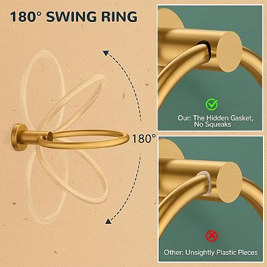 Toilet Paper Holder Wall Mount Double Pivoting 304 Stainless Steel Towel Ring Bath RV Hardware