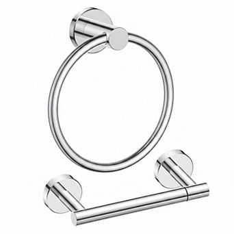 Toilet Paper Holder Wall Mount Double Pivoting 304 Stainless Steel Towel Ring Bath RV Hardware