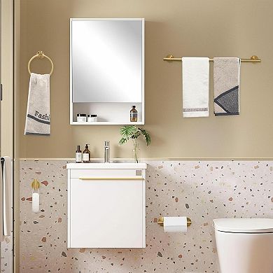 Stainless Steel Toilet Paper Holder Towel Ring Set