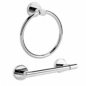 Stainless Steel Toilet Paper Holder Towel Ring Set