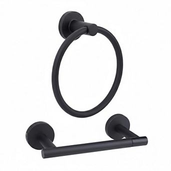 Stainless Steel Toilet Paper Holder Towel Ring Set