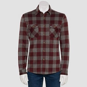 Men’s Sonoma Goods For Life® Long Sleeve Knit Button Down Shirt