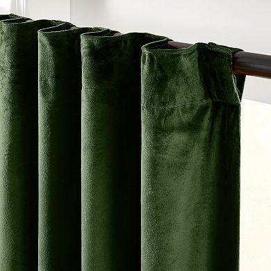 Velvet Blackout Curtains, Thermal Insulated Back Tab Room Darkening Panels
