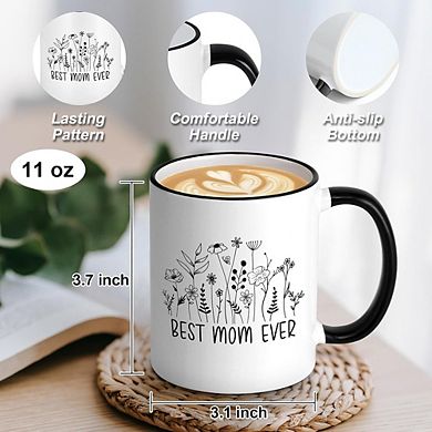 Best Mom Ever Coffee Mug Gift from Kids Birthday Mothers Day 11oz Cup