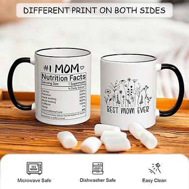 Best Mom Ever Coffee Mug Gift from Kids Birthday Mothers Day 11oz Cup