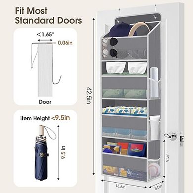 Over-the-Door Hanging Organizer, Clear Window, 40 lb Capacity